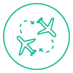 Airplanes line icon.