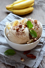 Fruit banana ice cream