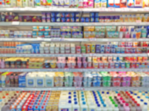 Supermarket Shelf Defocus Background