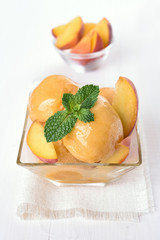 Fruit peach ice cream