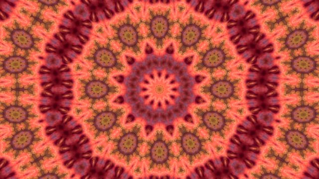 Amazing abstract kaleidoscopic multicolor pattern with round dance complex structure of soft scales. Excellent animated floral background in stunning full HD. Adorable visuals for wonderful intro.