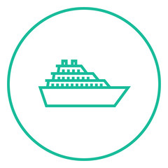Fototapeta na wymiar Cruise ship line icon.