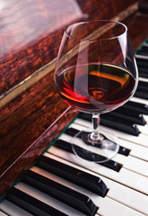 brandy on old piano