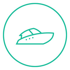 Speedboat line icon.