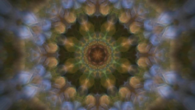 Amazing abstract kaleidoscopic multicolor pattern with eight complex structure of soft bubbles. Excellent animated floral background in stunning HD. Adorable visuals for wonderful decorative intro