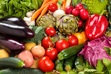 Fresh vegetables background.