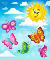Naklejka na ściany i meble Happy butterflies theme image 5