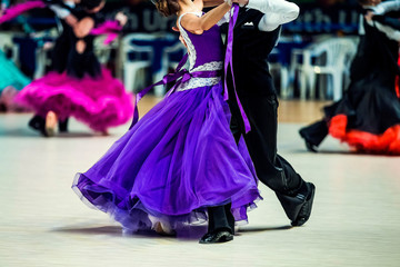 young couple of dancers to compete in ballroom dancing