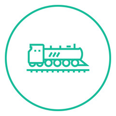Naklejka premium Train line icon.