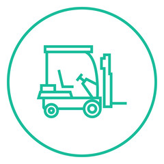Forklift line icon.