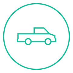 Pick up truck line icon.
