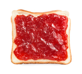 slice of bread with strawberry jam