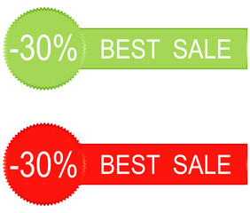 30 percent big sale icons design