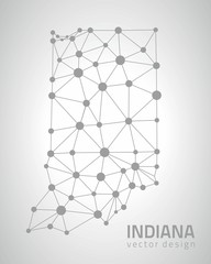 Indiana outline vector map