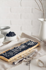 Fresh blueberry tart