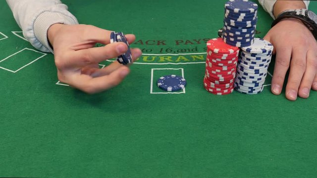 Man Turns Poker Chips