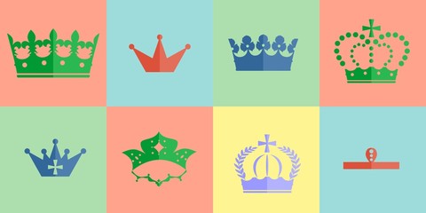 crowns flat design