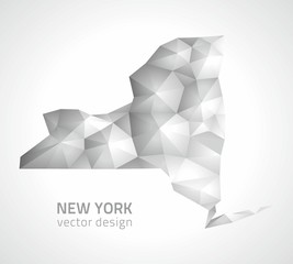 New York polygonal vector map