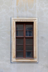 Old windows in the tenement house