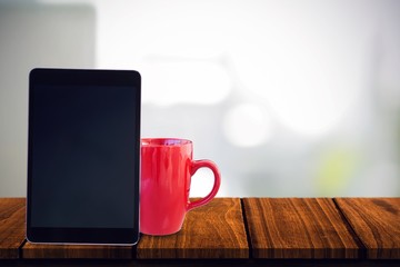 Composite image of tablet pc