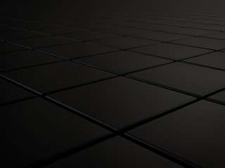 Black background with 3d-cubes