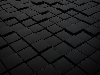
Black background with 3d-cubes