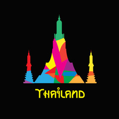 Abstract temple in Thailand.  simbol.