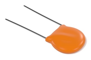 3d rendering of capacitor electronic part