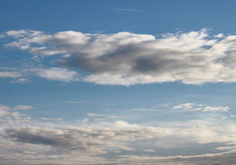 blue sky and gloomy cloud