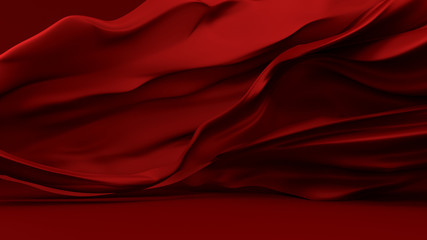 Fototapety  luxurious red background with cut-red fabric