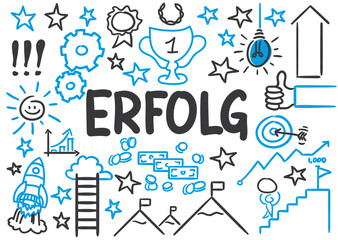 Stick Figure Series Blue / success