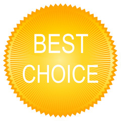 Orange best choice button