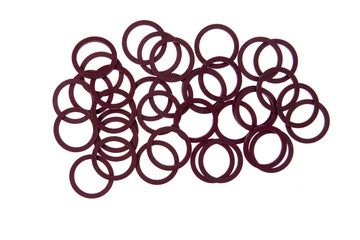 seals , gaskets and O-rings  isolated on white 

