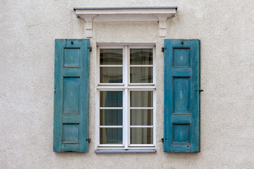 Old windows in the tenement house