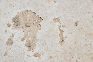 Africa shaped defects in grunge concrete