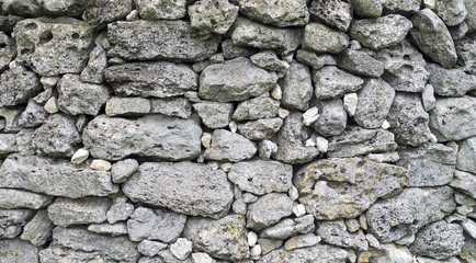 Old stone wall closeup