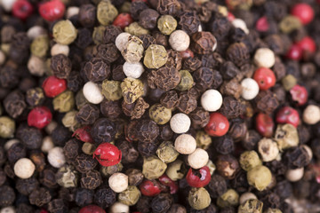 colored peppercorns as a background