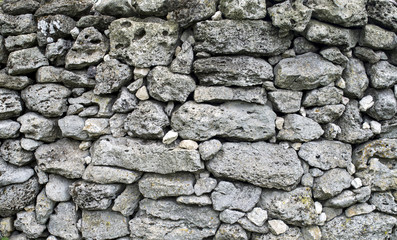Old stone wall closeup