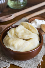 Vareniki. Ukrainian food. Food photography.