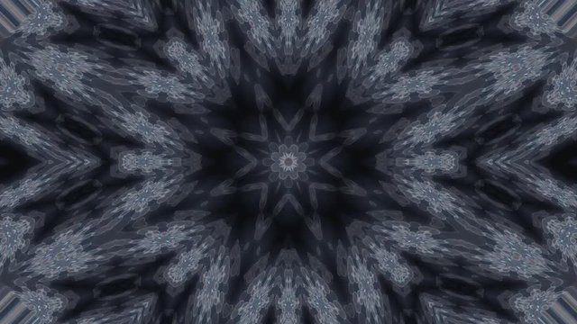 Abstract silver pattern with eight ultra complex structure of flickering scales. Excellent animated monochrome background in HD. Adorable hypnotic visuals for wonderful decorative shimmering intro.