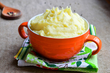 Mashed potatoes. Food photography.