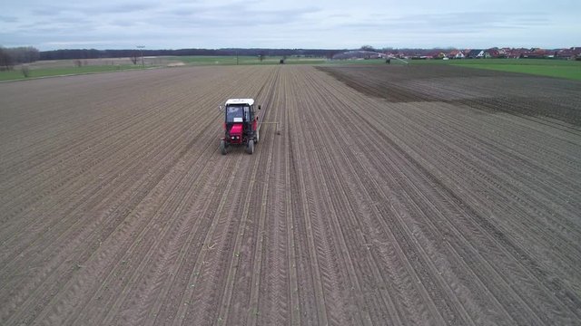 tractor rides around the field
