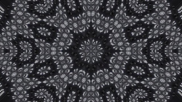 Amazing abstract pattern with eight ultra complex structure of flickering scales. Excellent animated background in HD. Adorable hypnotic visuals for wonderful decorative shimmering intro. 
