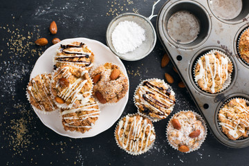 Homemade apple nut muffins