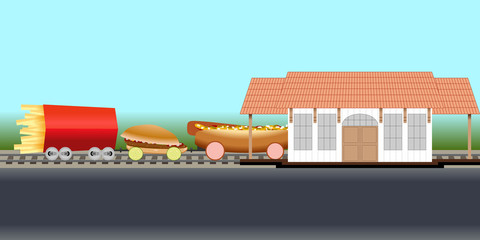 Fast food train metaphor
