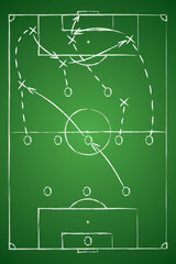 Soccer Tactic Table. Vector Illustration. The Tactical Scheme.