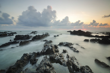 Fototapeta premium Beautiful Seascape During Sunrise