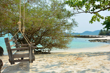 Swing on beach at Koh kham Thailand 
