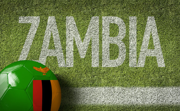 Zambia Ball In A Soccer Field