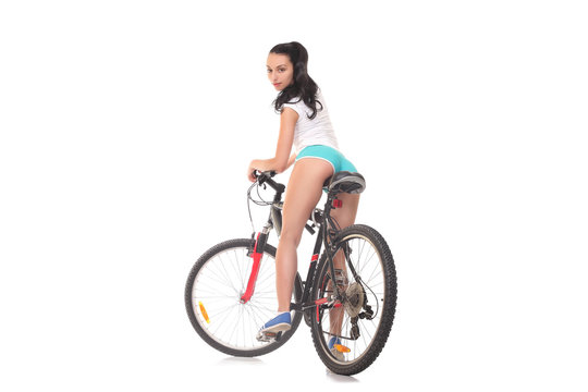 sexy girl with a bike